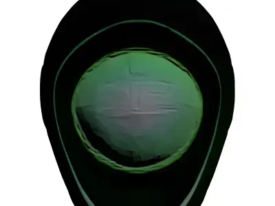 Futuristic Robot AI Head Concept 3D model