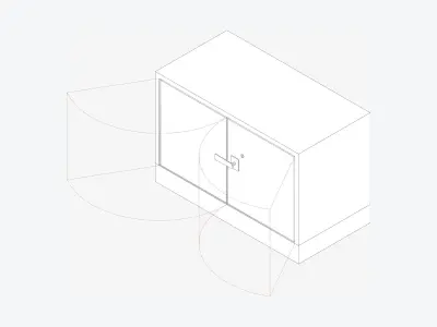 Cabinet - Metal - Locka - Economical Low-poly 3D model