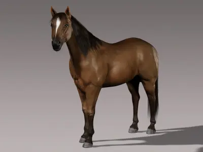  Horse (Brown) (Animated) (Fur) 