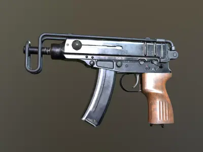 VZ-61 gun Low-poly 3D model