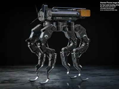 Sci-Fi Scout Robot 3D model