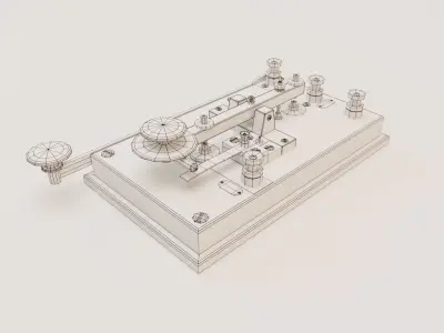 Morse Telegraph Low-poly 3D model