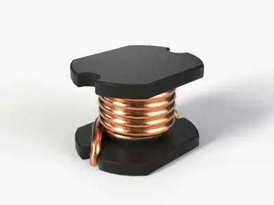2K PBR Textured Inductor Low-poly 3D model