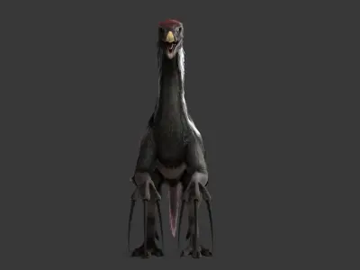 Realistic Therizinosaurus Low-poly 3D model