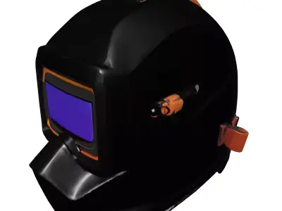 Professional AutoDarkening Welding Helmet Low-poly 3D model