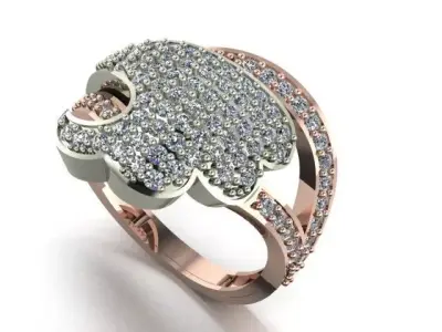2 part ring 3D print model