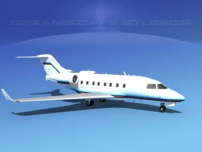 Bombardier Challenger CL-605 V07 3D model