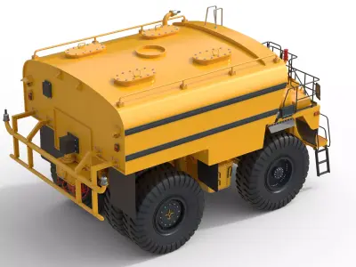 785D WaterTruck Low-poly 3D model