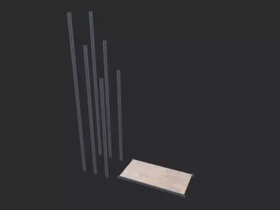 Metal Rack Low-poly 3D model purchase