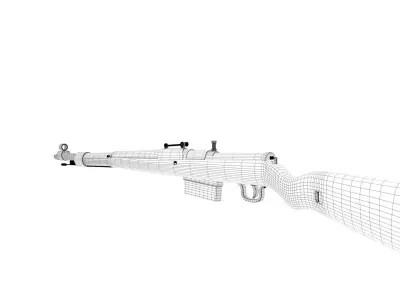 kar98 3d model rifle Low-poly 3D model