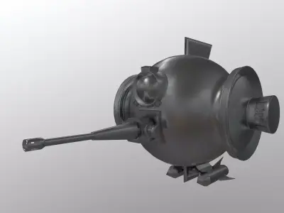 BattleBall spaceship Free low-poly 3D model
