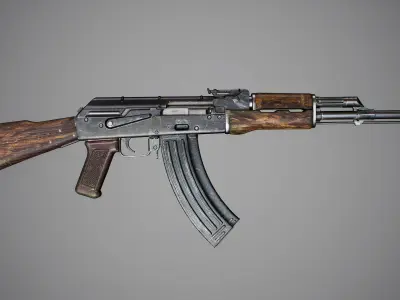 AK 47 Low-poly 3D model purchase