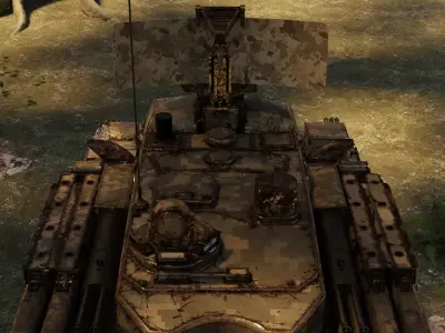 3D Military Combat Vehicle  Realistic Armored Tank  3D model
