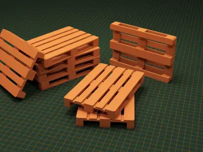 3D Printable - Palette EUR-EPAL - Multiple Scales 3D print model