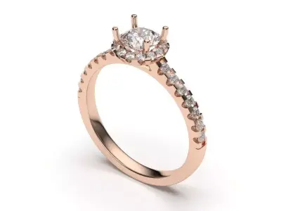 solitaire with ring sizes  8 part S47 3D print model