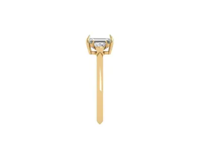 Emerald 3 Stone Ring 3D print model purchase