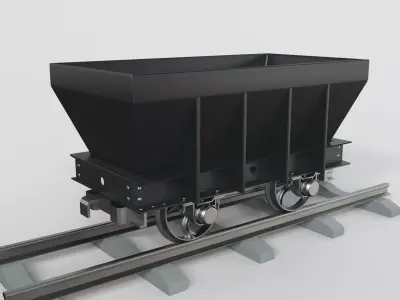 Coal Black brown anthracite 3D model