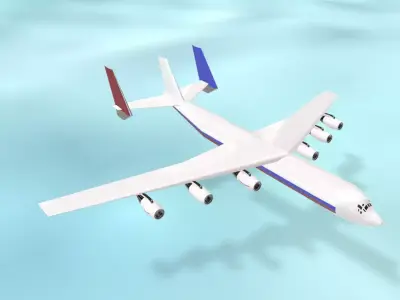 Fictional Tri-Tail Super Heavy Cargo Aircraft 3D model