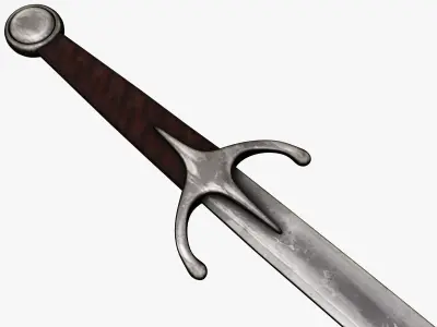 Medieval weapons Low-poly 3D model 5