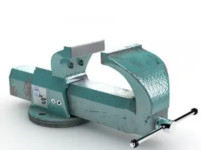 Bench Vice  Low-poly 3D model