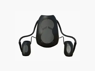 Jetpack I02 Black Green - SciFi Character Design Low-poly 3D model
