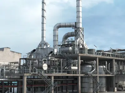 Refinery Units PBR 3D model