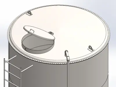Stainless Steel Tequila Storage Tank  20000 Liters Capacity 3D model