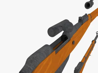 2 OLD RIFLE 3D MODEL Free 3D model