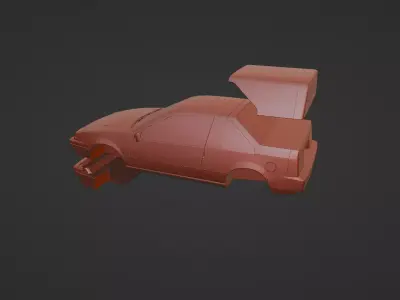 1986 Nissan EXA Pular N13 Low-poly 3D model