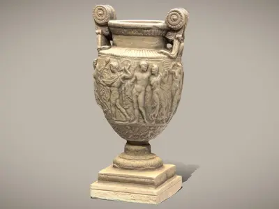 Ancient Greek Roman Vase Low-poly 3D model