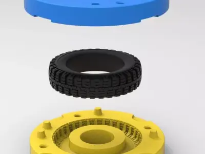 Mold for diecast tire 6 Scale 1 to 10 and 1 to 14 and 1 to 25 3D print model