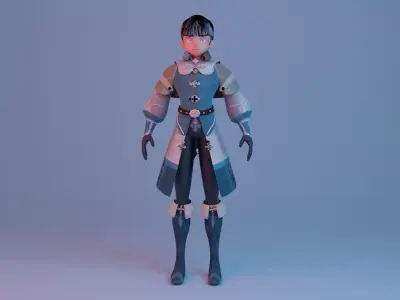 warrior Low-poly 3D model