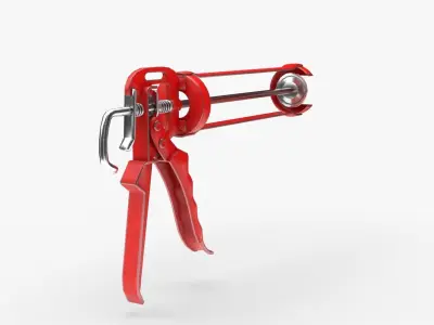 Silicone Gun Low-poly 3D model