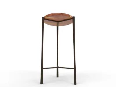 Brisbane Industrial Chic Accent Table 3D model