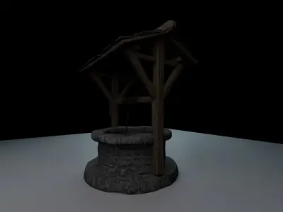 Detailed Medieval Well Free low-poly 3D model