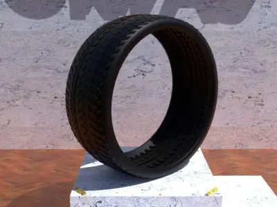 ORTAS TIRE NO 38 GAME READY Low-poly 3D model