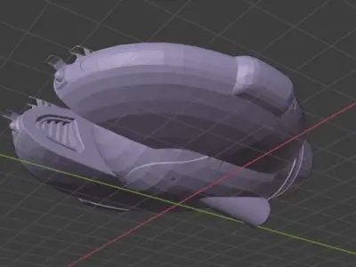 Seamoth model 3D spaceship Low-poly 3D model