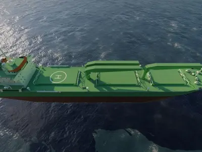 collection ships-Bulk carrier ship-tanker ship 3D model shop