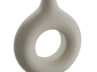  Abstract Circular Ceramic Vase Model 