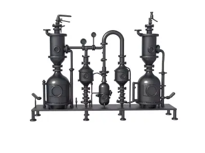 distillation machine - sci fi tank - cylindrical tank 3D print model