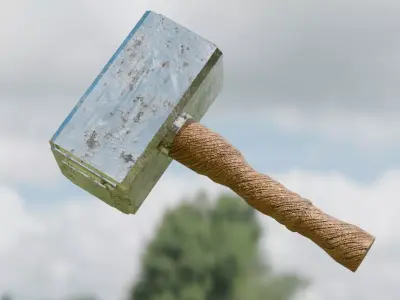 Realistic 3D Hammer Model Free 3D model