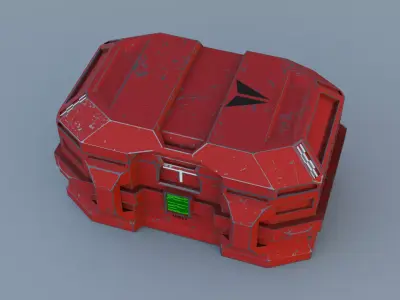 Sci-fi - Supply Crate  Low-poly 3D model