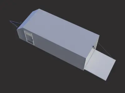 Car Trailer ready project for build or use into any game 3D model