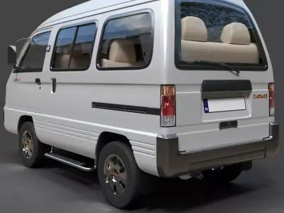 Daewoo Damas II Microvan - High Detail 3D Model 3D model