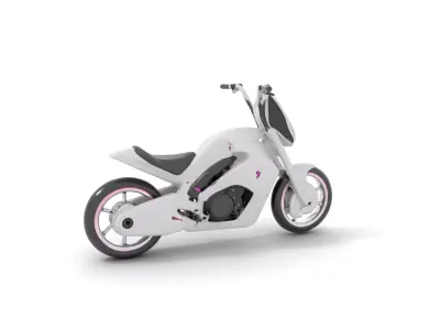 Futuristic Silver Motorcycle model pack Low-poly 3D model purchase