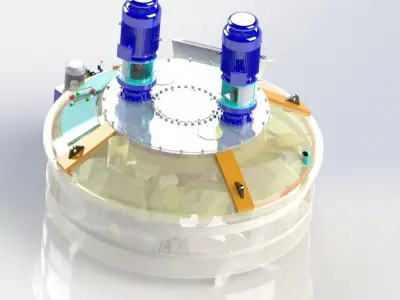 JN1500 Planetary Concrete Mixers 3D MODEL 3D model