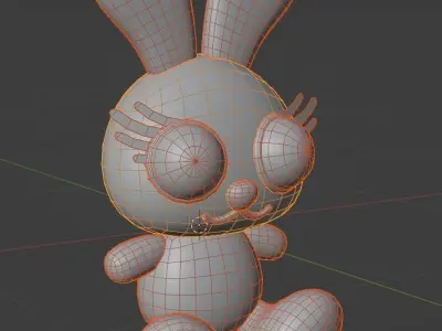 Rabbit Low Poly GameReady with Textures Low-poly 3D model