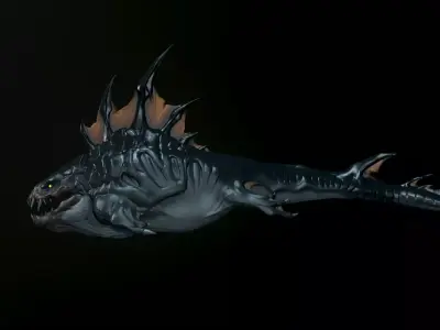 Sea Monster Low-poly 3D model purchase