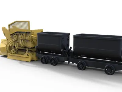 Mining Lore Bagger Diorama Bergbau 3D print model