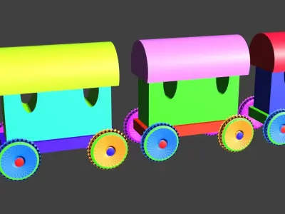 KIDS CARTOON TRAIN 3D print model